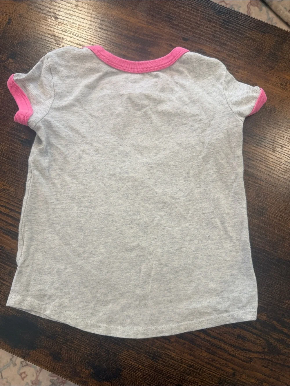 Disney Grey Tee with Pink Trim & Classic Character Graphic